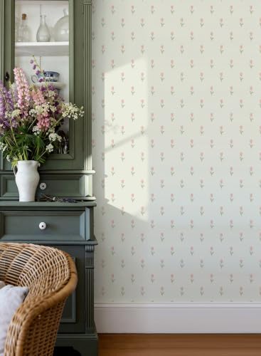Simon&Siff Vintage Floral Wallpaper Peel and Stick 17.3" x 480" - Image 3