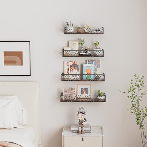 Amaoot Floating Shelves for Wall Set of 4, Wall Shelf Wood Floating Shelf - Image 3