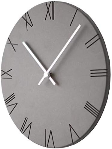 Stephanie Imports Modern Minimalist Concrete Hiding Gray Silent Wall Clock - Image 3