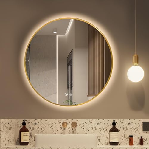 Niccy 24" Round LED Bathroom Backlit Mirror by Niccy