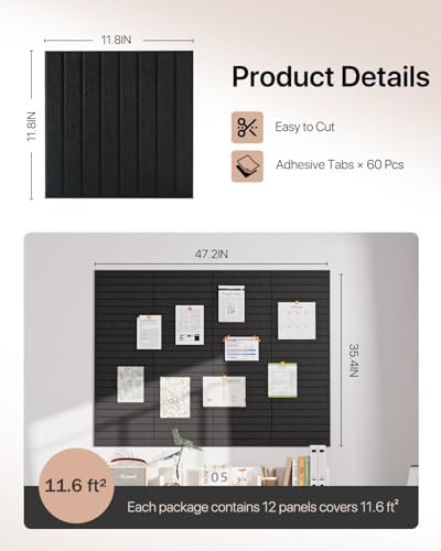 Acoustic Panels 12 Pack Square Soundproof Wall Panels - Image 5
