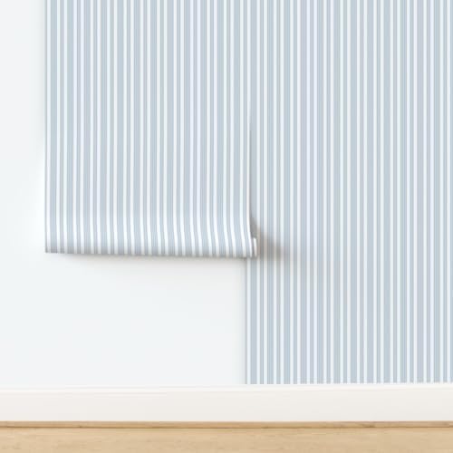 Spoonflower Pale Stripe Nursery Peel and Stick Removable Wallpaper - Image 4