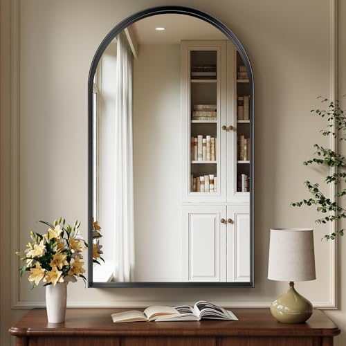 Brightify Arched Mirror, Arched Wall Mirror, 24 x 42 Inch Black Arch Mirror by Brightify