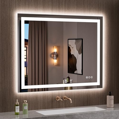 LOAAO 39.4"x31.5" LED Bathroom Mirror by LOAAO