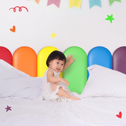 Jetec 6 Pcs Kids Wall Padding Panels, 1.18 Inch Thick Foam Wall Protector - Image 6