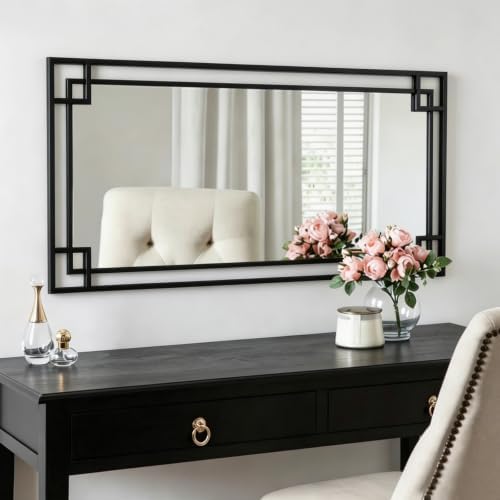 Chende 59''x30'' Large Rectangular Black Mirror by ChendeMirror