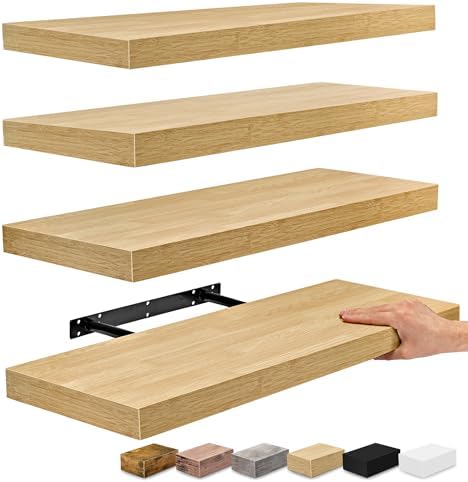 Sorbus Floating Shelves for Wall, Wood Wall Storage by Sorbus