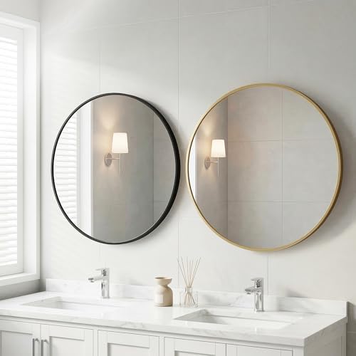 OLIXIS 28 Inch Round Wall Mirror, Circle Mirror - Image 2