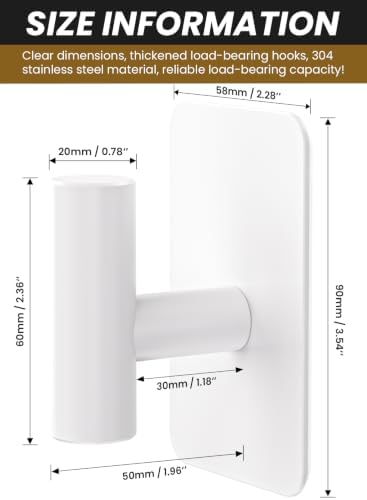 Heavy Duty Adhesive Hooks - 26lb Max - Image 3