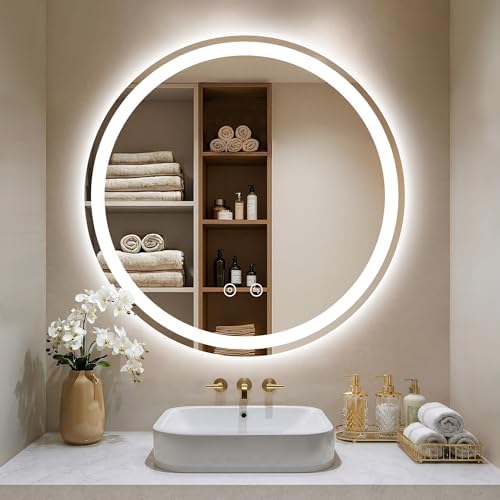 36 Inch Round LED Bathroom Mirror by LawadaMirror
