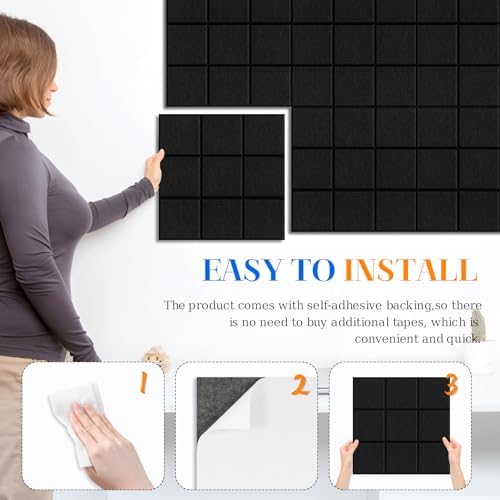 DOLLAR BOSS Felt Cork Board Tiles 6 Pcs 12"x12" Bulletin Board - Image 3