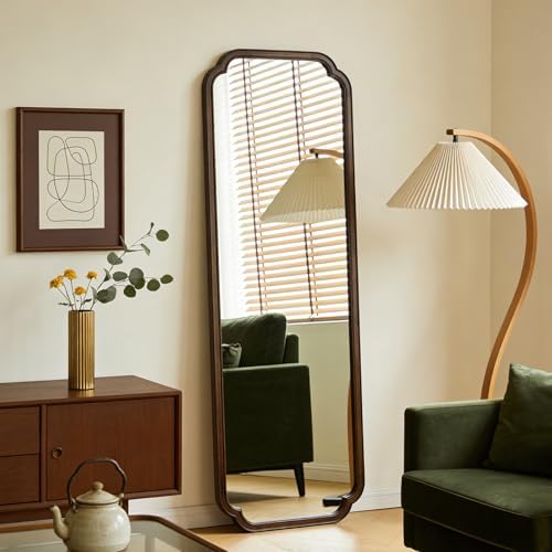 HOMECOOKIN Full Length Mirror Wall Mounted, Rustic Wooden Frame Floor Mirror by HOMECOOKIN
