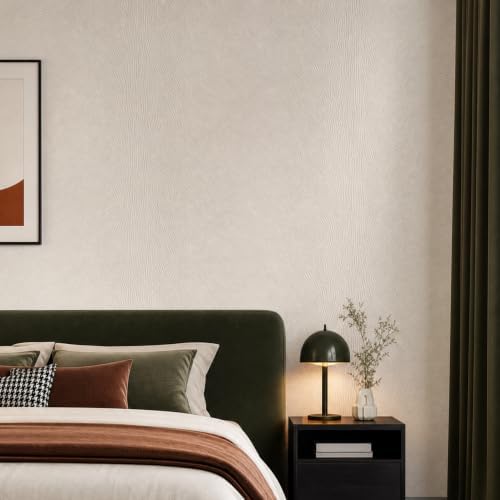 Ivory White Leather Peel and Stick Wallpaper 16"x 590" Tiger Skin Waterproof - Image 4