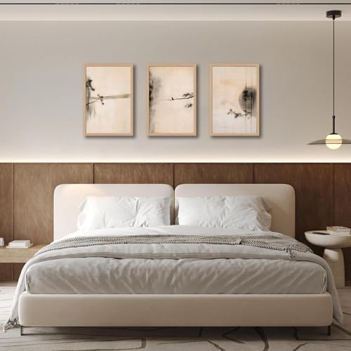 japanese zen wall art set of 3, Scandinavian Pine Tree Canvas Prints - Image 4