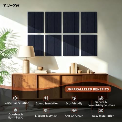 TO-TH Soundproof Wall Panels Self-Adhesive Acoustic Panel 12Pack - Image 6