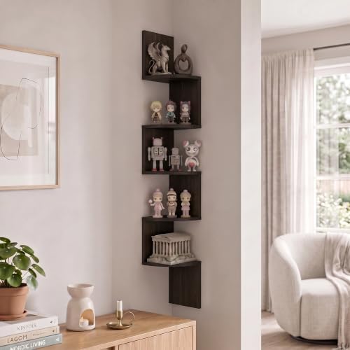 Furinno Rossi 5-Tier Corner Floating Book Shelves - Image 4