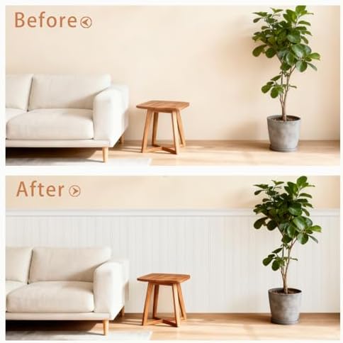 Wainscoting Wall Panels Kit, PS Beadboard Wall Panels, Cover 39"x79" - Image 3