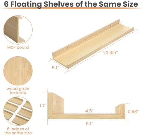 upsimples Floating Shelves for Wall Decor Storage - Image 3
