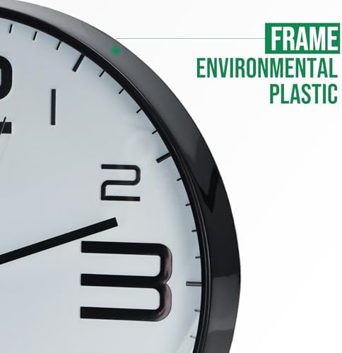 Wall Clock Modern Non-Ticking Battery Operated Wall Clocks Silent Quartz - Image 6