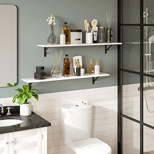 DINZI LVJ Long Wall Shelves, 39.4 Inch Wall Mounted Shelves - Image 5