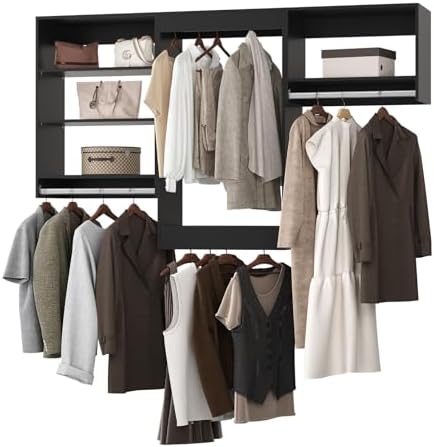 Modular Closet System, Wood Tower Closet Storage by Unknown