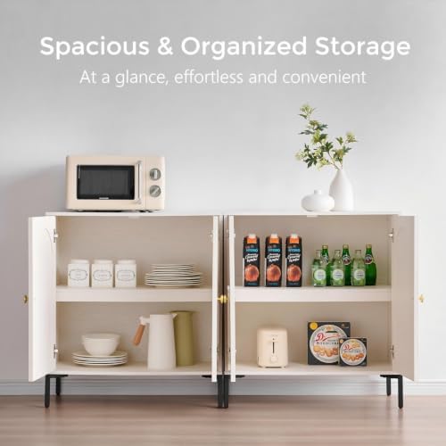 IFGET 92.63" W Modern Arched Sideboard Buffet Cabinet - Image 3