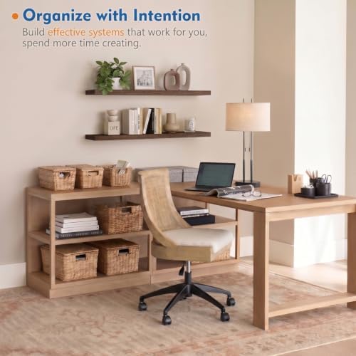 Harwaya 48 inch Floating Shelves Dark Wood, Long Wall Shelves - Image 7