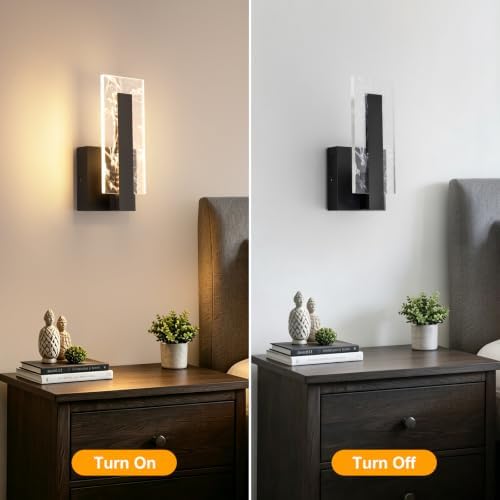 LED Wall Sconces Set of Two, Hardwire Modern Wall Sconces, 3000K Warm White - Image 5