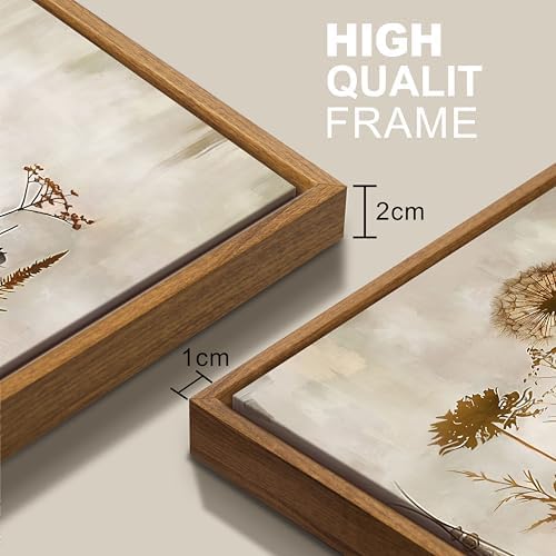 WENGTIAO 3 Pcs Vintage Framed Canvas Wall Art Prints Nature Flowers 12"x16" - Image 6