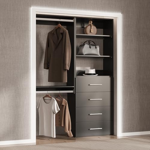 Modular Closet System, Wood Tower Closet Storage - Image 3