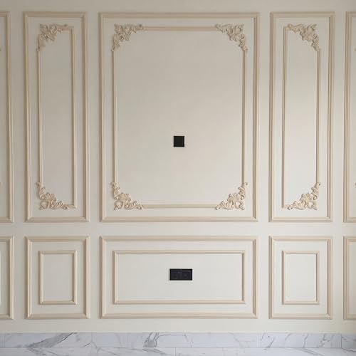 4pcs Corner Wall Molding, Wainscoting Floral Molding - Image 5