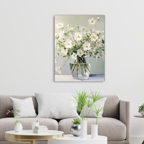 daktenn Floral Canvas Wall Art Bathroom Wall Art Pictures Wall Decor Home Decor - Image 4