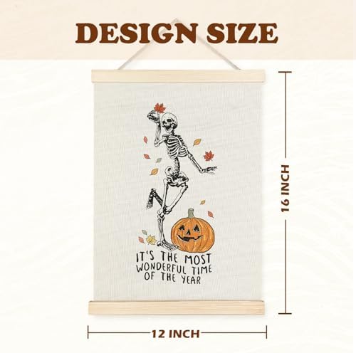 Supwhd Funny Halloween Skeleton Pumpkin Wall Art - Image 6