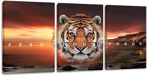Yetaryy Large 3 Pieces Motivational Tiger Wall Art Inspirational Posters by Yetaryy