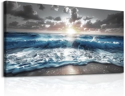 hyidecorart Canvas Wall Decor For Office Large Wall Art For Living Room Blue by hyidecorart