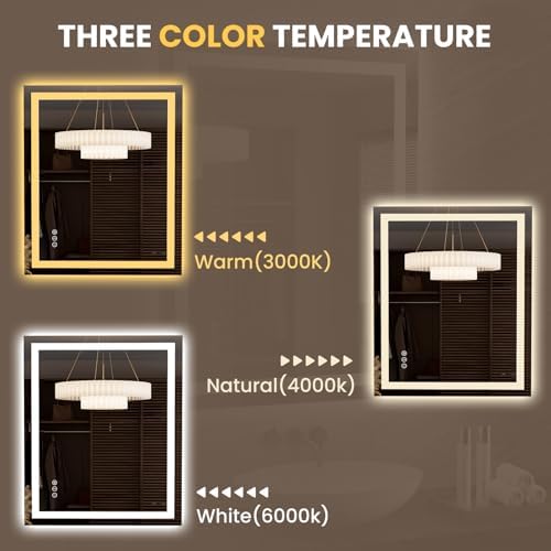 LOAAO 35.4"x29.9" LED Bathroom Mirror - Image 6