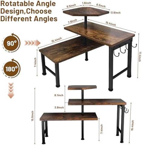 Kitchen Countertop Organizer, 3 Tier Moveable Corner Shelf Kitchen Shelf - Image 4