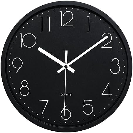 Plumeet Wall Clock, Silent Quartz Clock Decorate Kitchen Living Room, 3D by Plumeet