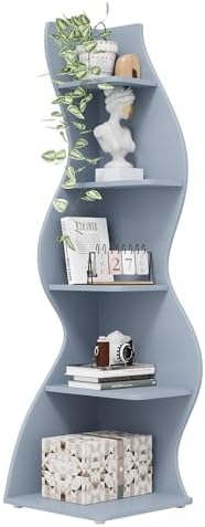 Tribesigns Corner Shelf, Modern 5-Tier Wall Corner Bookshelf, Stylish Corner by Tribesigns