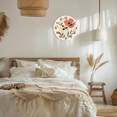 10" Boho Floral Wall Clock - Image 3