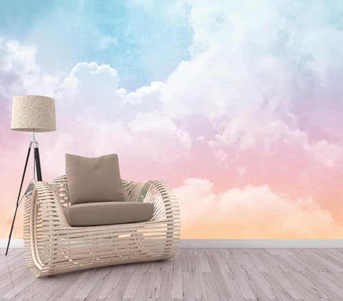 Dreamy Pastel Pink Blue Cloud Sky Wallpaper Peel Stick - Image 4