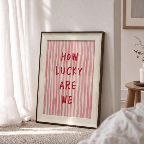 razliubit Cute Pink Framed Wall Art Prints, Replaceable Retro Wall Decors - Image 2
