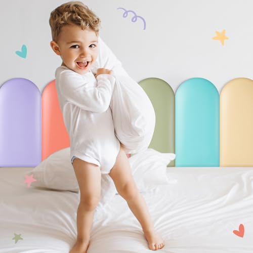 Jetec 6 Pcs Kids Wall Padding Panels, 1.18 Inch Thick Foam Wall Protector - Image 6