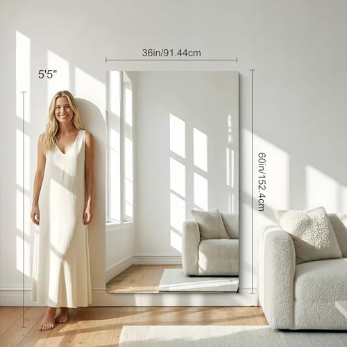 60"x36" Frameless Mirror, Frameless Bathroom Mirror - Image 3