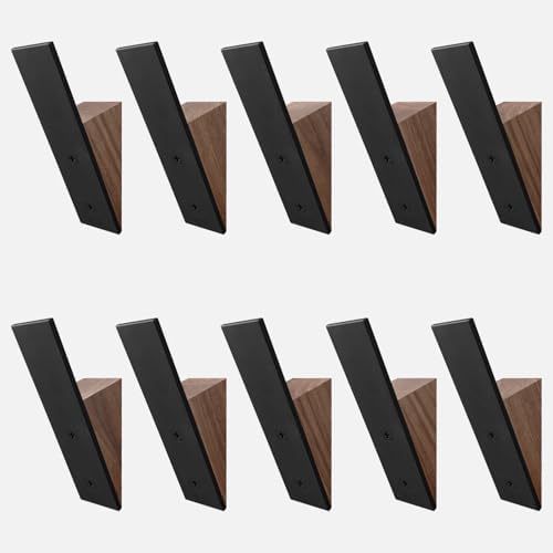 Homeforia Walnut Coat Hook, High-End Wood & Metal, Modern Design by Homeforia