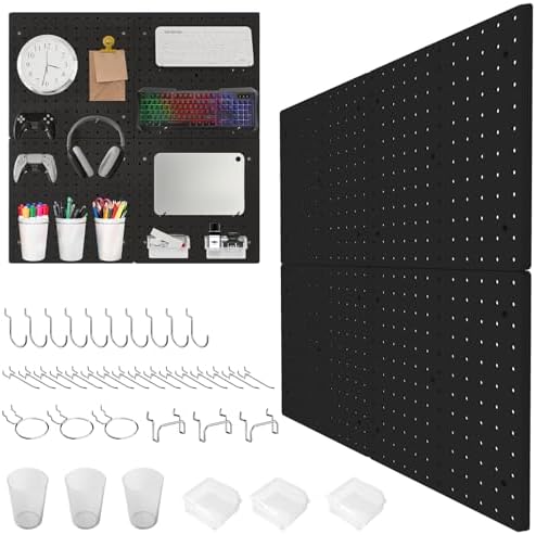 FZK Modular Plastic Peg Board Wall Organizer Kit by FZK