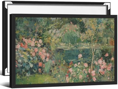 Sage Green Scenery Garden Wall Art Landscape Botanical Wildflower Poster 24x36 by Haitunone