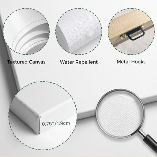 Fall Farmhouse Canvas Wall Art, Made in USA, Harvest Rural Orange Pumpkins Red - Image 7