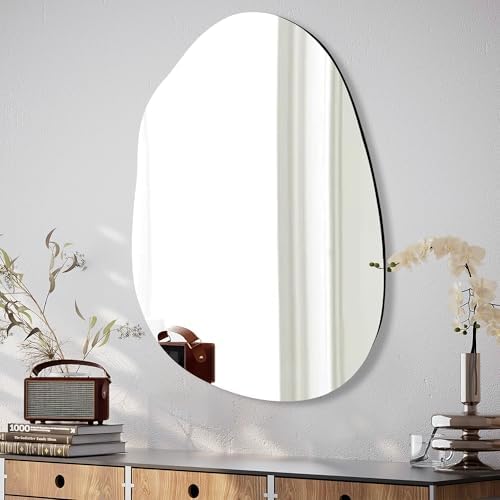 22x30 Inch Irregular Black Framed Wall Mirror - Image 5