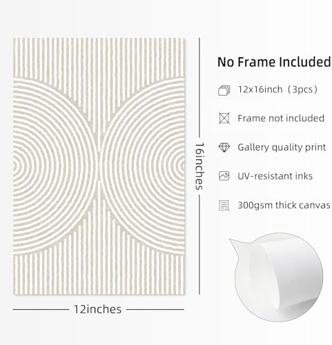 Modern Abstract Pictures Wall Art Boho Neutral Canvas Wall Art Minimalist Wall - Image 2